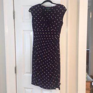 Ralph Lauren Dark Purple Polka Dot Dress